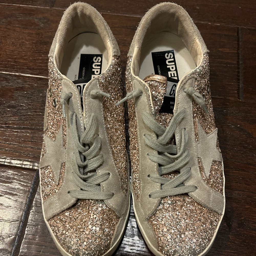 Golden Goose superstar light pink glitter size 39